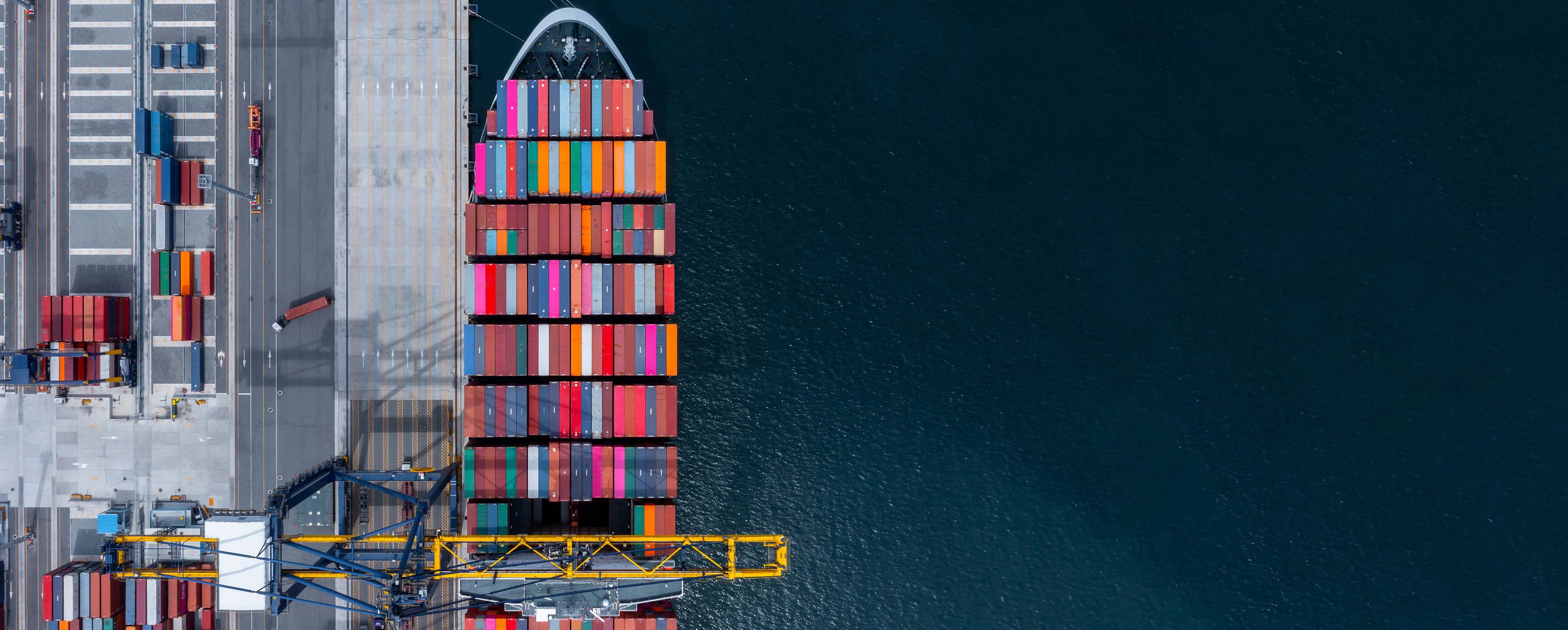 Container Ship from above